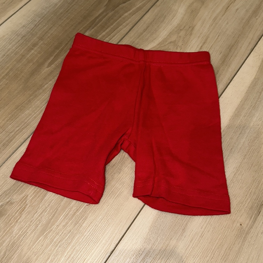 EUC Girls Stretch Bike Shorts Shorties Size 3 Gymboree Brand Solid Red